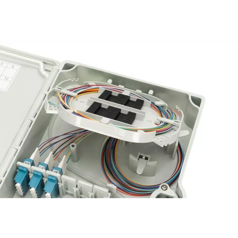 Digitus FTTH/FTTB κουτί διανομής προσυναρμολογημένο OS2 12 ίνες LC/PC