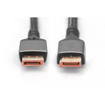 DIGITUS PREMIUM καλώδιο σύνδεσης DisplayPort 2.1 - M/M 1m 16K UHD 80G κουτί αλουμινίου