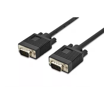 DIGITUS καλώδιο σύνδεσης οθόνης VGA, HD15 M/M, 5m 3Coax/7C, 2x φερίτη μαύρο