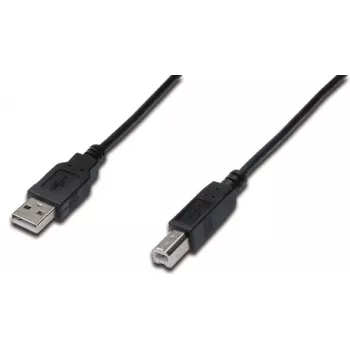 DIGITUS καλώδιο σύνδεσης USB, Type-A - B M/M, 3m, κατάλληλο για USB 2.0, μαύρο