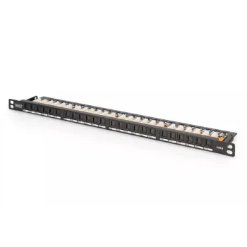 DIGITUS Patchpanel CAT6 μη θωρακισμένο 24-Port με Shutter - μαύρο