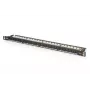 DIGITUS Patchpanel CAT6 μη θωρακισμένο 24-Port με Shutter - μαύρο