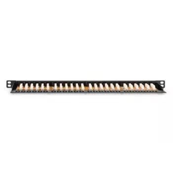 DIGITUS Patchpanel CAT6 μη θωρακισμένο 24-Port με Shutter - μαύρο