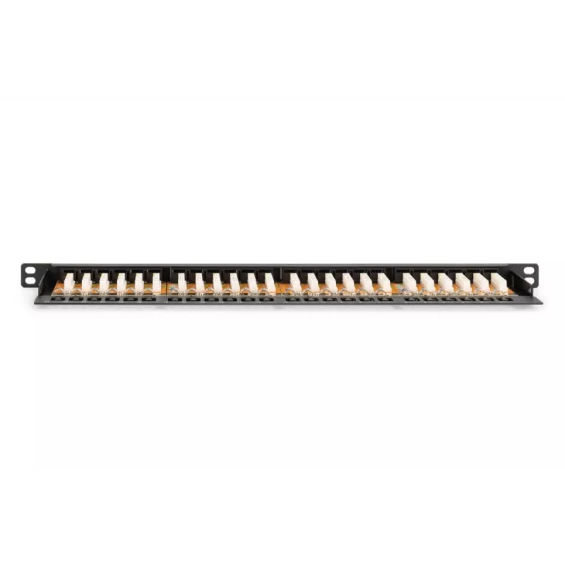 DIGITUS Patchpanel CAT6 μη θωρακισμένο 24-Port με Shutter - μαύρο