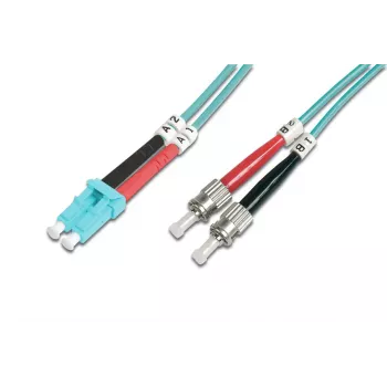DIGITUS καλώδιο patch οπτικών ινών, LC σε ST Multimode 50/125 µm, Duplex, μήκος 10 m, κλάση OM3