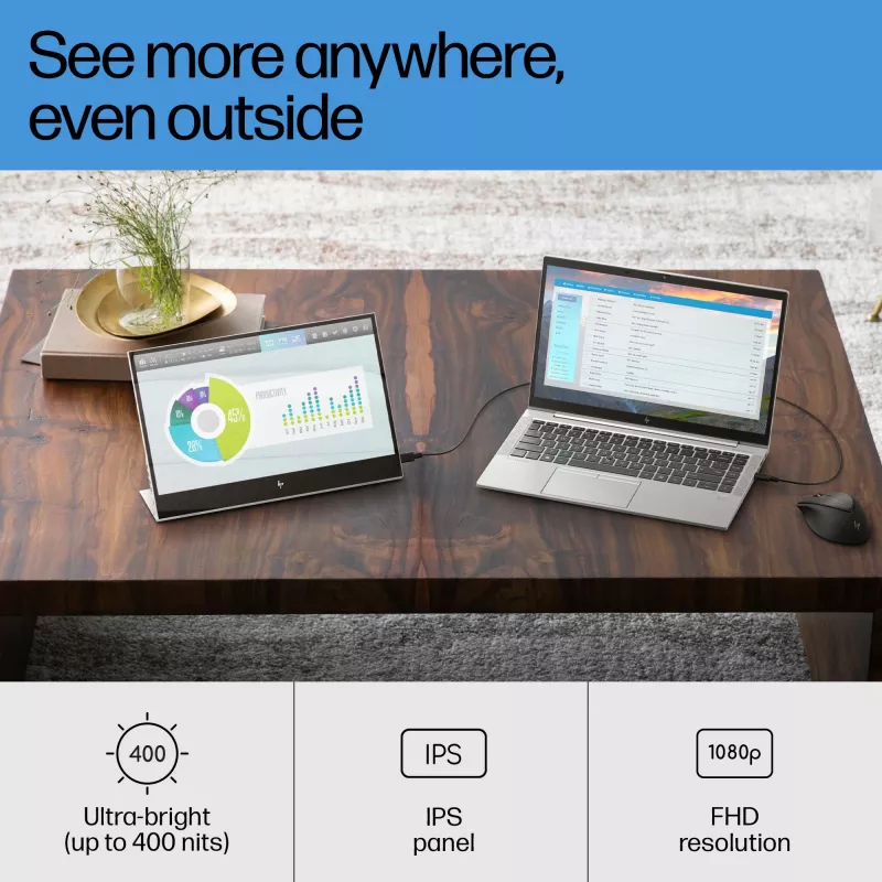 HP E-Series E14 G4 φορητή οθόνη, 35,6 cm (14 ίντσες), 1920 x 1080 pixel, Full HD, LCD, 5 ms, ασημί