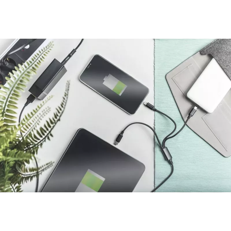 DIGITUS καλώδιο φόρτισης 3-in-1 USB-A – Lightning + Micro-B + Type-C 1 m