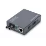 DIGITUS μετατροπέας μέσου, Multimode 10/100Base-TX σε 100Base-FX, με τροφοδοτικό, βύσμα ST, έως 2 km
