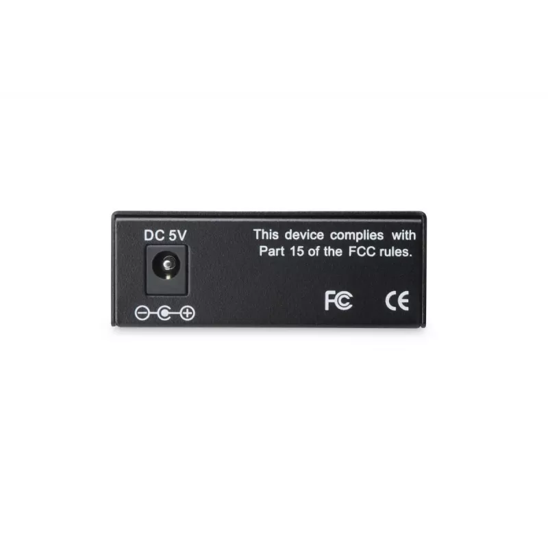 DIGITUS μετατροπέας μέσου, Multimode 10/100Base-TX σε 100Base-FX, με τροφοδοτικό, βύσμα ST, έως 2 km