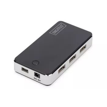 DIGITUS USB 2.0 7-Port Hub μαύρο (da-70222)