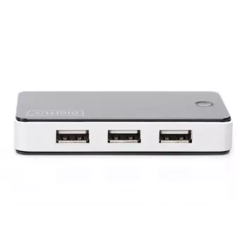 DIGITUS USB 2.0 7-Port Hub μαύρο (da-70222)