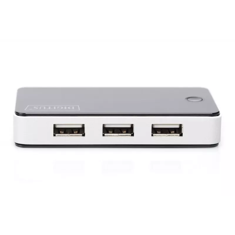 DIGITUS USB 2.0 7-Port Hub μαύρο (da-70222)