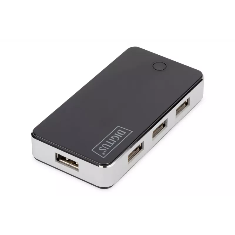 DIGITUS USB 2.0 7-Port Hub μαύρο (da-70222)