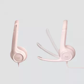 LOGITECH Headset - H390 - USB-A - ροζ
