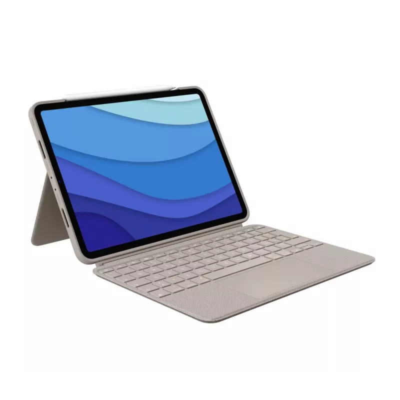 LOGITECH Combo Touch – Sand για iPad Pro 11 inch (1., 2., 3. Gen.) – γερμανικό – QWERTZ