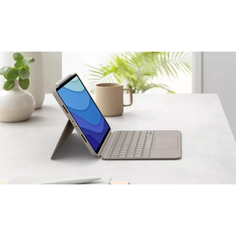 LOGITECH Combo Touch – Sand για iPad Pro 11 inch (1., 2., 3. Gen.) – γερμανικό – QWERTZ