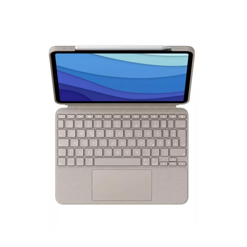 LOGITECH Combo Touch – Sand για iPad Pro 11 inch (1., 2., 3. Gen.) – γερμανικό – QWERTZ