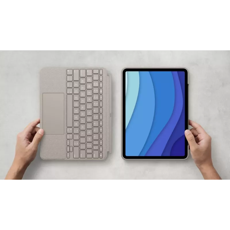 LOGITECH Combo Touch – Sand για iPad Pro 11 inch (1., 2., 3. Gen.) – γερμανικό – QWERTZ