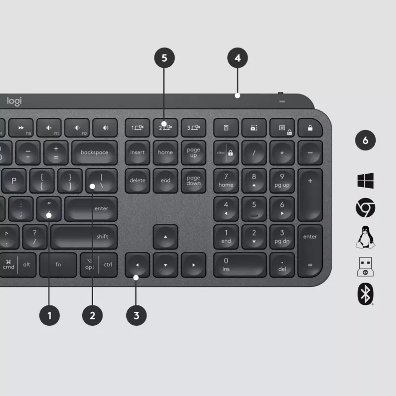 LOGITECH MX Keys For Business - Graphite - Ελβετικό / Schweizer Qwertz