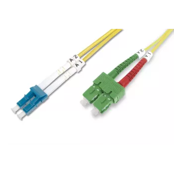 DIGITUS καλώδιο patch οπτικών ινών SC (APC) σε LC (PC), Singlemode 09/125 µ, Duplex μήκος 3m
