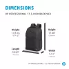 HP Professional 17.3 ιντσών σακίδιο πλάτης, Σακίδιο πλάτης, 740 g