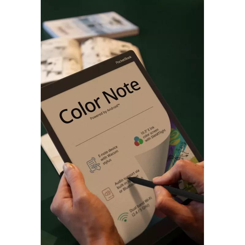 PocketBook Color Note PB1041-1-WW-B συσκευή ανάγνωσης e-book, 10,3 ιντσών E Ink Kaleido 3, 1404x1872, 32 GB, microSD, USB-C, Stormy Sea