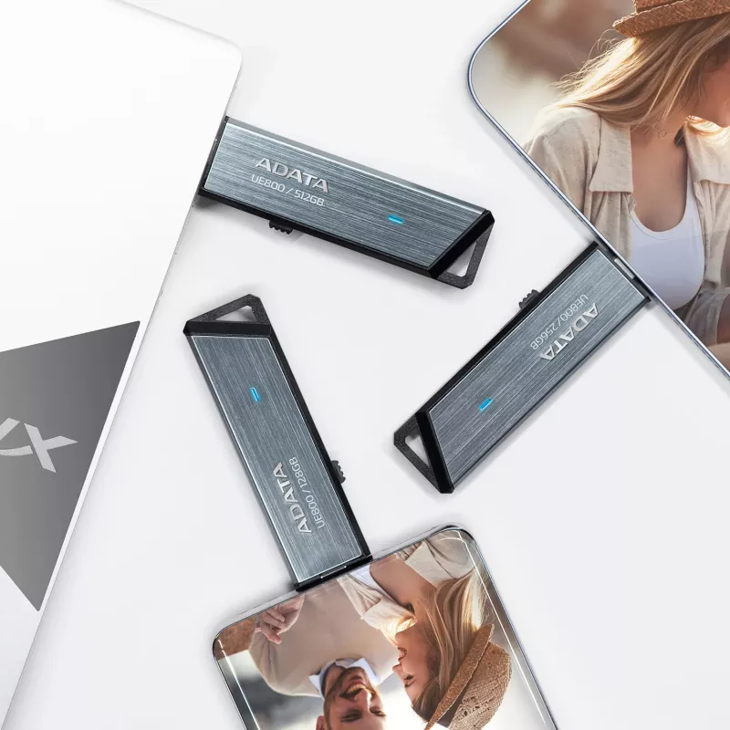 ADATA AELI-UE800-2T-CSG Μονάδα flash USB 2 TB USB Type-C 3.2 Gen 2 (3.1 Gen 2) Ασημί