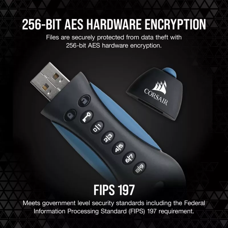 CORSAIR Flash Padlock 3 Secure – 256 GB – USB stick – USB 3.0