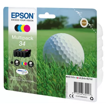 Epson Golfball Πολυσυσκευασία 4 χρώματα 34 DURABrite Ultra Μελάνι