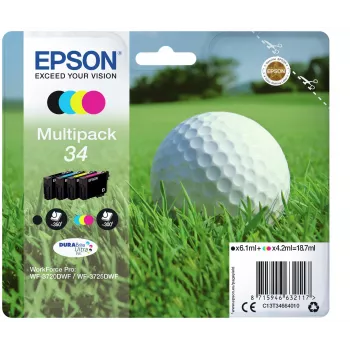 Epson Golfball Πολυσυσκευασία 4 χρώματα 34 DURABrite Ultra Μελάνι