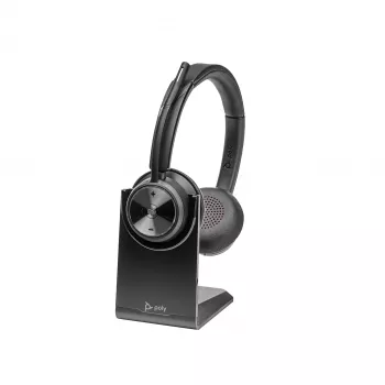 HP Poly Savi 7320 UC 8L553AA ακουστικά DECT με μικρόφωνο, στέρεο, on-ear, ασύρματα, πιστοποιημένα για Microsoft Teams, μαύρα