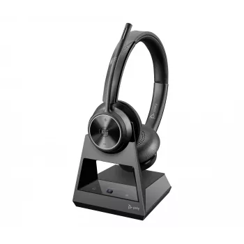 HP Poly Savi 7320 UC 8L553AA ακουστικά DECT με μικρόφωνο, στέρεο, on-ear, ασύρματα, πιστοποιημένα για Microsoft Teams, μαύρα