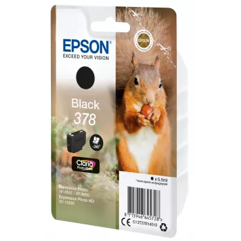 Epson Squirrel Singlepack Μαύρο 378 Claria Photo HD Μελάνι, Standardausbeute, Μαύρο, Pigmenttinte, 5,5 ml, 1 τεμ., 240 σελίδες