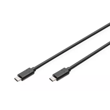 DIGITUS ASSMANN καλώδιο σύνδεσης USB Type-C, Type-C σε C M/M, 1m High-Speed μαύρο