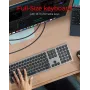 KeySonic KSK-8023BTRF (DE) Πληκτρολόγιο Universal Bluetooth QWERTZ Γερμανικό Ανθρακί, Μαύρο