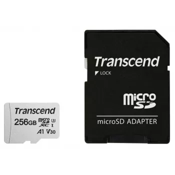 TRANSCEND Κάρτα Micro SDXC 300S 256 GB UHS-I U3 με αντάπτορα