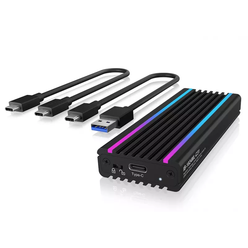 ICY BOX IB-1824ML-C31 Θήκη SSD Μαύρο M.2