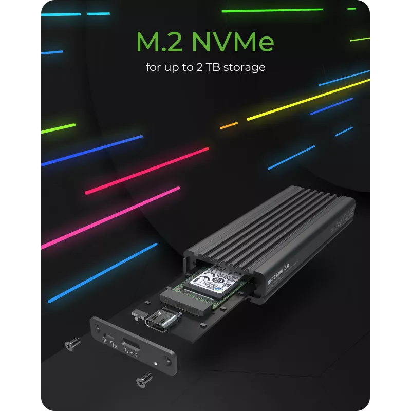 ICY BOX IB-1824ML-C31 Θήκη SSD Μαύρο M.2