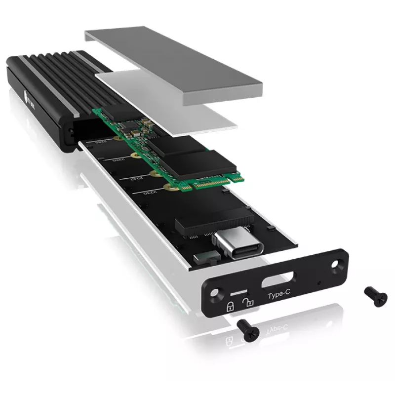 ICY BOX IB-1824ML-C31 Θήκη SSD Μαύρο M.2