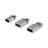 Equip Προσαρμογέας USB-C OTG, συσκευασία 3 τεμ., USB C, USB C, USB A, USB A, Micro-USB, USB C, Ασημί