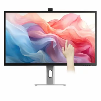 Οθόνη αφής ALOGIC Clarity Max Touch 32C4KPDWT, 32 ιντσών, 3840x2160 4K UHD, 65 W Power Delivery, webcam 8 MP, USB hub, μαύρο/ασημί