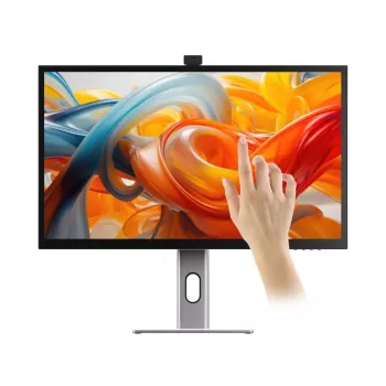 Οθόνη αφής ALOGIC Clarity Max Touch 32C4KPDWT, 32 ιντσών, 3840x2160 4K UHD, 65 W Power Delivery, webcam 8 MP, USB hub, μαύρο/ασημί