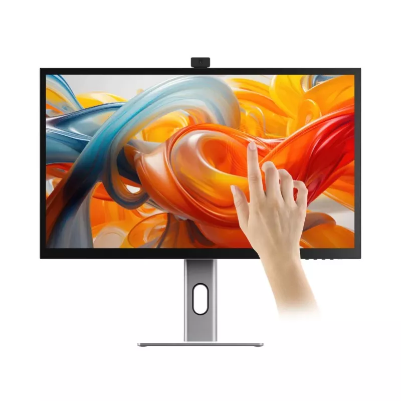 Οθόνη αφής ALOGIC Clarity Max Touch 32C4KPDWT, 32 ιντσών, 3840x2160 4K UHD, 65 W Power Delivery, webcam 8 MP, USB hub, μαύρο/ασημί