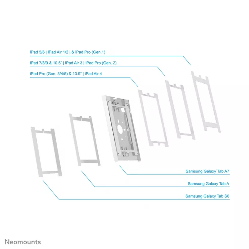 Neomounts WL15-650WH1 Βάση τοίχου tablet 9,7–11 inch – με κλείδωμα