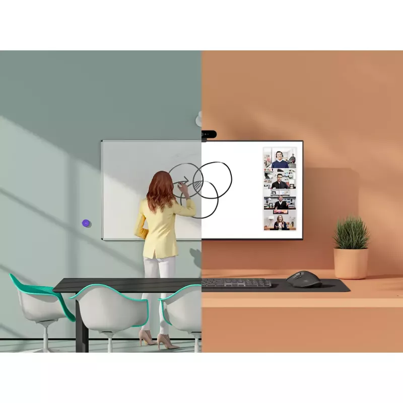 Logitech Scribe 960-001332 κάμερα για λευκοπίνακες, Full HD 1080p, 15 fps, USB, Bluetooth, υπόλευκη