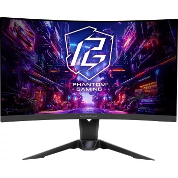 ASROCK Οθόνη gaming - Pg27qrt2a - 27in - 2560 X 1440 QHD - Curved 180Hz - μαύρη
