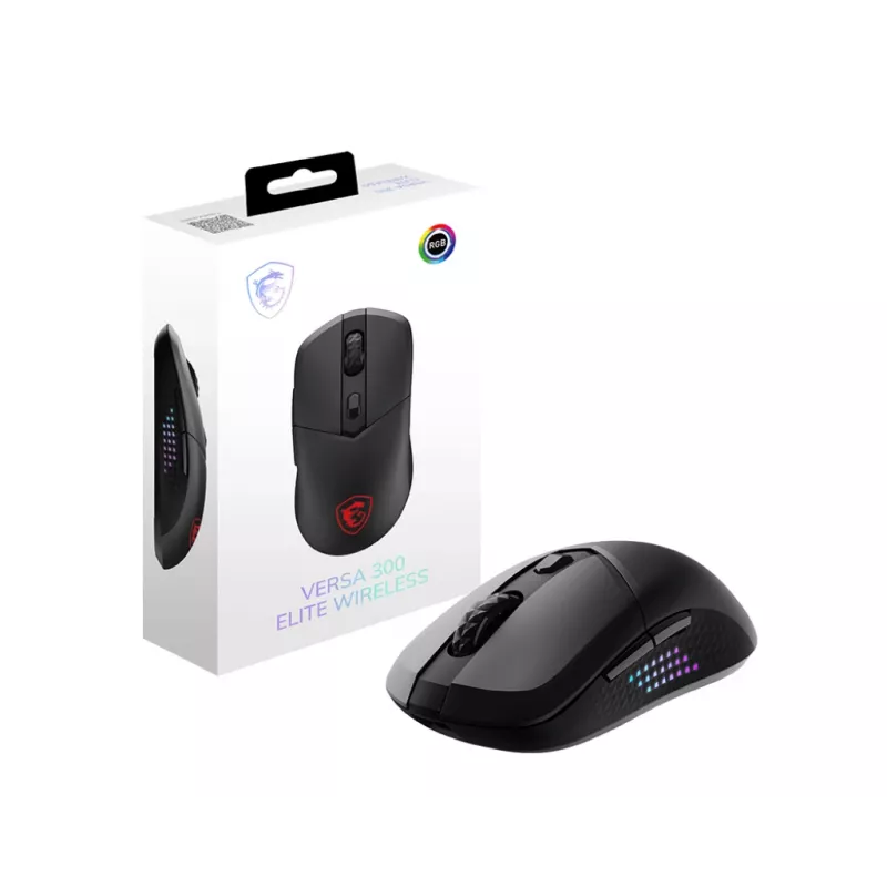 MSI VERSA 300 ELITE WIRELESS Ποντίκι gaming δεξιόχειρα RF Wireless + Bluetooth + USB Type-C οπτικό 26000 DPI