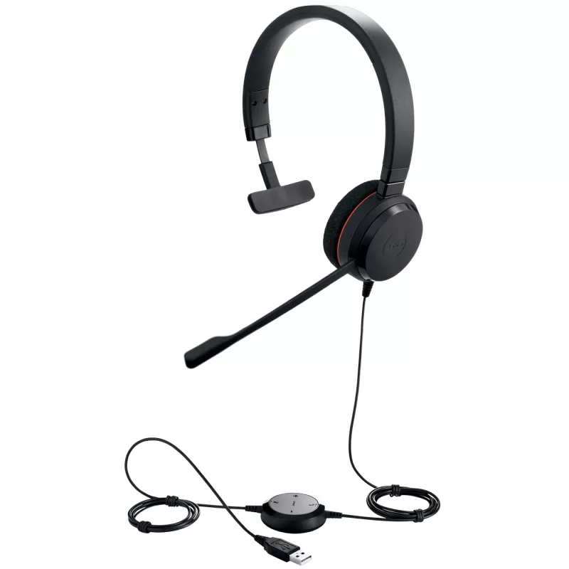 Jabra EVOLVE 20 UC Mono, Ενσύρματο, Γραφείο/Callcenter, 142 g, Headset, Μαύρο