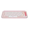 LOGITECH Ασύρματο Πληκτρολόγιο - Pop Icon Keys - Rose & Off White Qwerty Uk