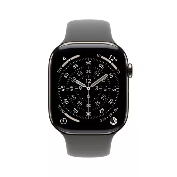 APPLE Watch Series 11 GPS + Cellular 42mm φυσικό περίβλημα τιτανίου με Stone Grey Sport Armband M/L
